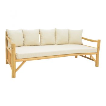 Canapea Roziana pakoworld lemn Natural de tec 210x100x80cm