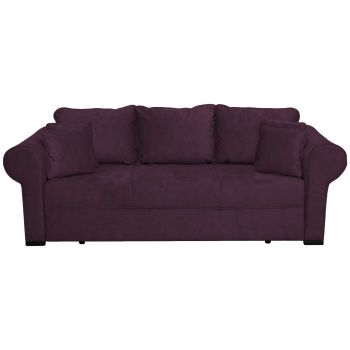 Canapea SEUL extensibila, 3 locuri, cu arcuri si lada depozitare, mov, 250x105x100 cm