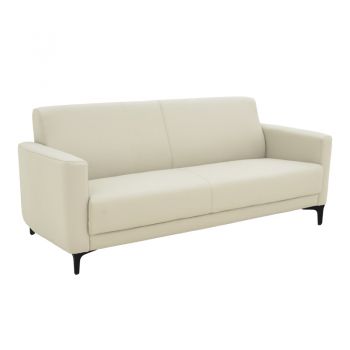 Canapea trei locuri Sidica pakoworld PU in culoare bej 185x82x81cm 82x185