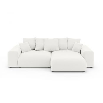 Colțar alb extensibil/cu spațiu de depozitare (cu colț variabil) Luma – Ropez