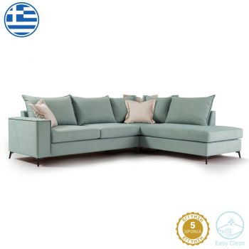 Colțar canapea Boston pakoworld colț stânga material ciel-crem 290x235x95cm 235x290