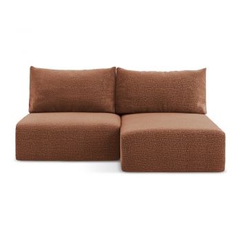 Colțar cărămiziu extensibil/cu spațiu de depozitare (cu colț pe partea dreaptă) Kalena – Makamii
