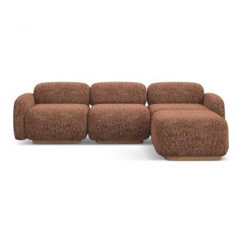 Colțar modular portocaliu/maro (cu colț variabil) Ailani – Makamii