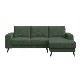 Colțar verde închis (cu colț pe partea dreaptă, cu șezlong) Fynn – Ghado