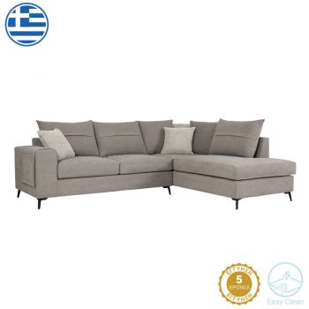 Colt de canapea stânga Montana pakoworld, stofă Gri-cu perne Gri deschis 275x215x93cm 215x275