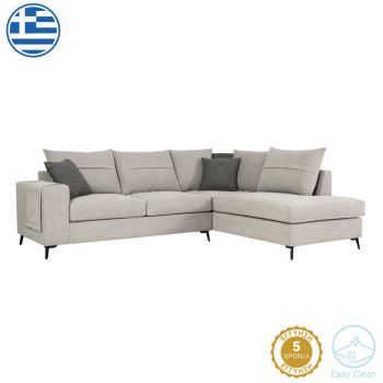 Coltar stanga Montana in stofa Gri deschis cu perne Gri 275x215x93cm 215x275