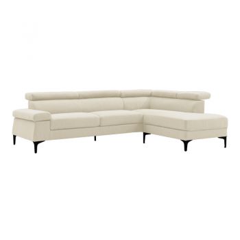 Coltar stanga stofa Gracious pakoworld bej 257x178x86cm