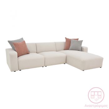 Coltarul reversibil Manimy lumea pako, in tesatura de culoare crem, 285x186x95cm 186x285