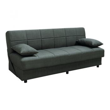 Romina pakoworld canapea extensibila 3 locuri cu spatiu de depozitare stofa in nuanta chiparos 180x83x79cm