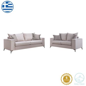 Set de living Verona 2 buc 2-3 locuri crem mak01 - perne mocha mak03 93x225