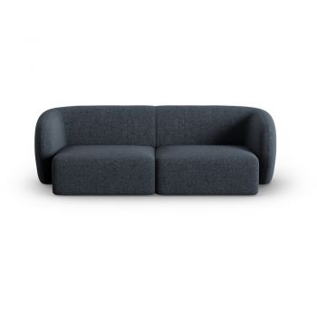 Canapea albastră cu tapițerie din chenille 188 cm Paolo – Milo Casa