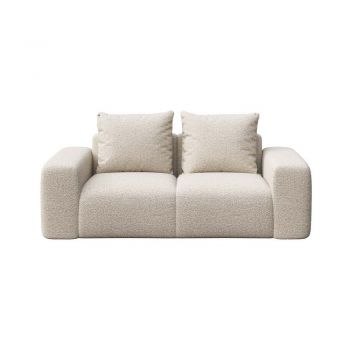 Canapea bej cu tapițerie din țesătură bouclé 212 cm Monce – Rodier