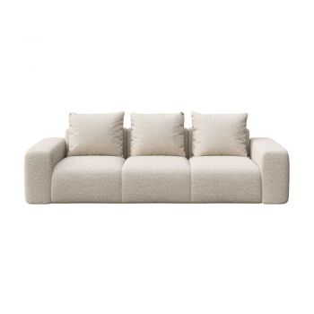 Canapea bej cu tapițerie din țesătură bouclé 287 cm Monce – Rodier