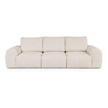 Canapea crem cu tapițerie din țesătură bouclé 287 cm Mirel – Rodier
