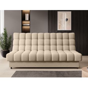 Canapea extensibila 3 locuri ELTAP, Clareta, 197x95x96 cm, lemn/poliester, bej