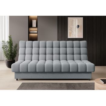 Canapea extensibila 3 locuri ELTAP, Clareta, 197x95x96 cm, lemn/poliester, gri deschis