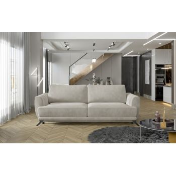 Canapea extensibila 3 locuri ELTAP, Meg18, Megis, 242x95x90 cm, lemn/poliester, bej