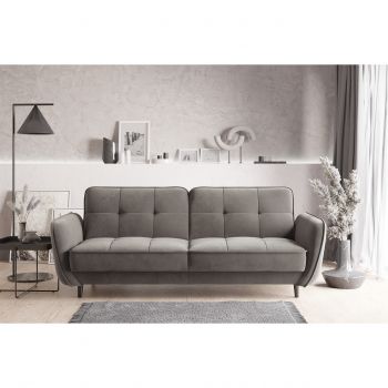 Canapea extensibila 3 locuri ELTAP, SO-BEL-04LO, Bellis, 220x90x83 cm, lemn/poliester, gri