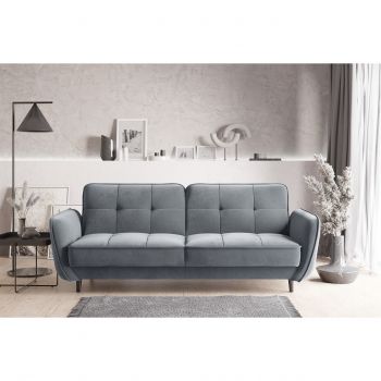 Canapea extensibila 3 locuri ELTAP, SO-BEL-04VE, Bellis, 220x90x83 cm, lemn/poliester, gri deschis