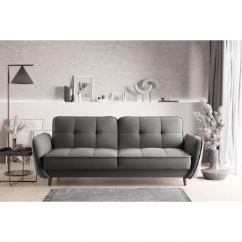 Canapea extensibila 3 locuri ELTAP, SO-BEL-04VER, Bellis, 220x90x83 cm, lemn/poliester, gri