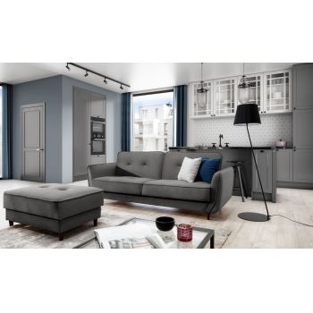 Canapea extensibila 3 locuri ELTAP, SO-BEL-05NU, Bellis, 220x90x83 cm, lemn/poliester, gri