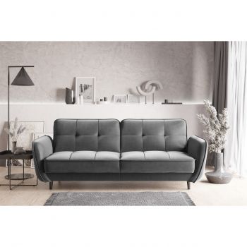 Canapea extensibila 3 locuri ELTAP, SO-BEL-06NU, Bellis, 220x90x83 cm, lemn/poliester, gri