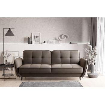 Canapea extensibila 3 locuri ELTAP, SO-BEL-18VER, Bellis, 220x90x83 cm, lemn/poliester, bej inchis