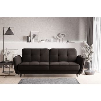 Canapea extensibila 3 locuri ELTAP, SO-BEL-22FL, Bellis, 220x90x83 cm, lemn/poliester, maro inchis