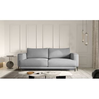 Canapea extensibila 4 locuri ELTAP, SO-DAL-03NU, Dalia, 248x84x95 cm, lemn/poliester, gri deschis