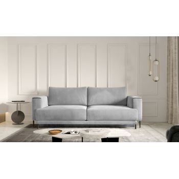 Canapea extensibila 4 locuri ELTAP, SO-DAL-04SO, Dalia, 248x84x95 cm, lemn/poliester, gri deschis