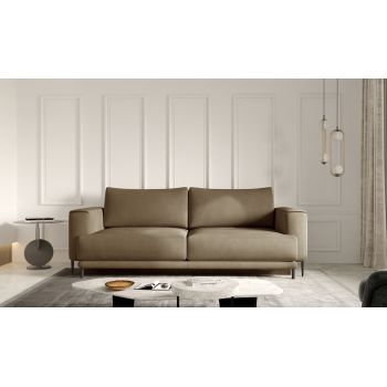 Canapea extensibila 4 locuri ELTAP, SO-DAL-20NU, Dalia, 248x84x95 cm, lemn/poliester, maro deschis