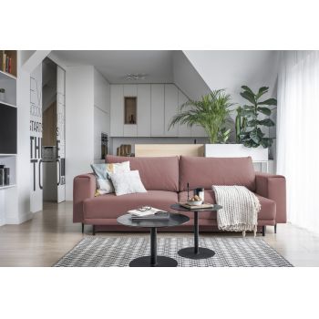 Canapea extensibila 4 locuri ELTAP, SO-DAL-24VE, Dalia, 248x84x95 cm, lemn/poliester, roz