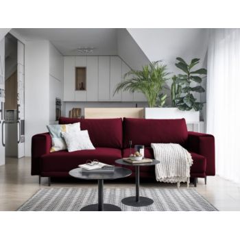 Canapea extensibila 4 locuri ELTAP, SO-DAL-25VE, Dalia, 248x84x95 cm, lemn/poliester, rosu