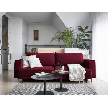 Canapea extensibila 4 locuri ELTAP, SO-DAL-30VE, Dalia, 248x84x95 cm, lemn/poliester, rosu
