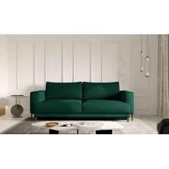 Canapea extensibila 4 locuri ELTAP, SO-DAL-35NU, Dalia, 248x84x95 cm, lemn/poliester, verde inchis