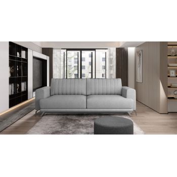 Canapea extensibila 4 locuri ELTAP, SO-ELI-04BO, Elise, 250x95x90 cm, lemn/poliester, gri deschis