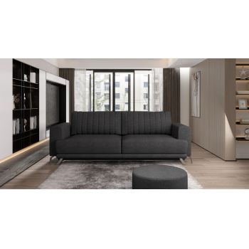 Canapea extensibila 4 locuri ELTAP, SO-ELI-05FL, Elise, 250x95x90 cm, lemn/poliester, gri inchis