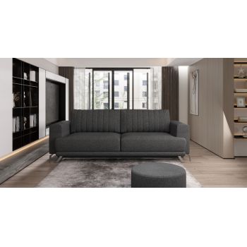 Canapea extensibila 4 locuri ELTAP, SO-ELI-05VER, Elise, 250x95x90 cm, lemn/poliester, gri inchis