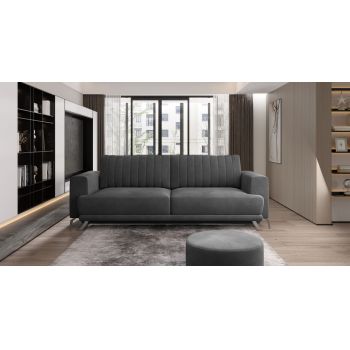 Canapea extensibila 4 locuri ELTAP, SO-ELI-06NU, Elise, 250x95x90 cm, lemn/poliester, gri inchis