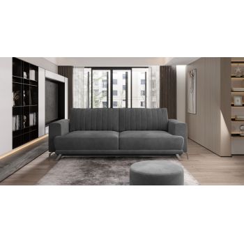Canapea extensibila 4 locuri ELTAP, SO-ELI-06SO, Elise, 250x95x90 cm, lemn/poliester, gri inchis
