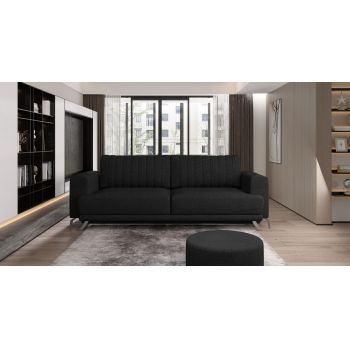 Canapea extensibila 4 locuri ELTAP, SO-ELI-10VER, Elise, 250x95x90 cm, lemn/poliester, negru