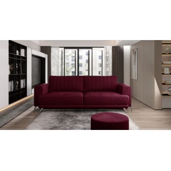 Canapea extensibila 4 locuri ELTAP, SO-ELI-25VE, Elise, 250x95x90 cm, lemn/poliester, rosu