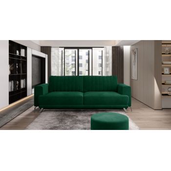 Canapea extensibila 4 locuri ELTAP, SO-ELI-35LU, Elise, 250x95x90 cm, lemn/poliester, verde inchis