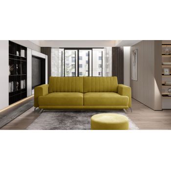 Canapea extensibila 4 locuri ELTAP, SO-ELI-45NU, Elise, 250x95x90 cm, lemn/poliester, mustar