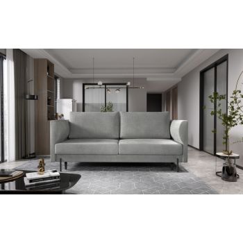 Canapea extensibila 4 locuri ELTAP, SO-REV-03NU, Revi, 215x98x92 cm, lemn/poliester, gri deschis