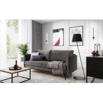 Canapea extensibila 4 locuri ELTAP, SO-REV-04LO, Revi, 215x98x92 cm, lemn/poliester, gri