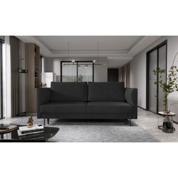 Canapea extensibila 4 locuri ELTAP, SO-REV-05VER, Revi, 215x98x92 cm, lemn/poliester, gri inchis