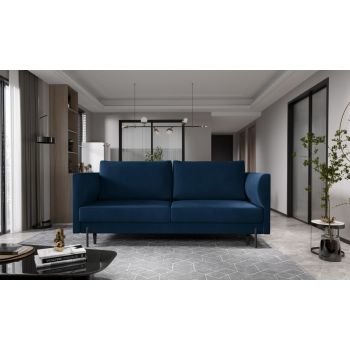 Canapea extensibila 4 locuri ELTAP, SO-REV-40NU, Revi, 215x98x92 cm, lemn/poliester, albastru inchis