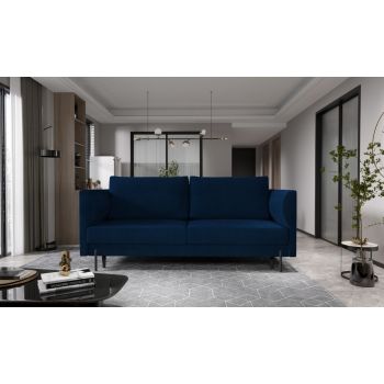 Canapea extensibila 4 locuri ELTAP, SO-REV-40VE, Revi, 215x98x92 cm, lemn/poliester, albastru inchis