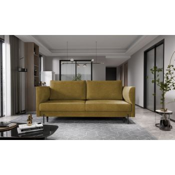 Canapea extensibila 4 locuri ELTAP, SO-REV-45GO, Revi, 215x98x92 cm, lemn/poliester, mustar